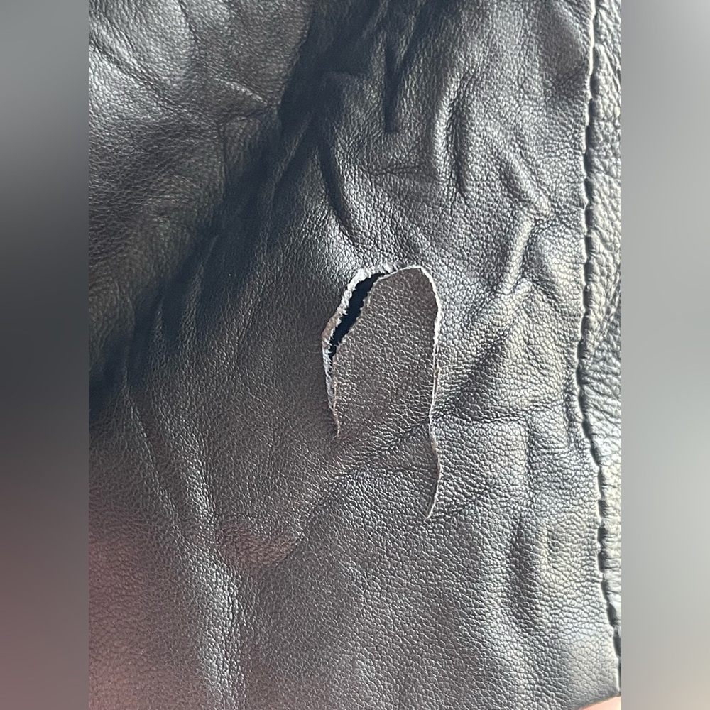 Zadig & Voltaire NWT FLAWED Rexa Black Crumpled 100% Leather Mini Dress - Picture 8 of 15